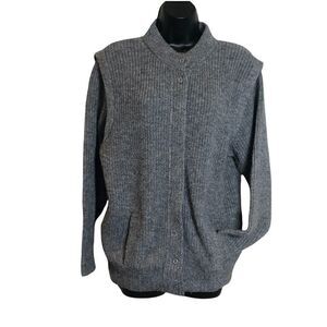 Vintage Shetland Button Up Cardigan, Edinburgh Woollen Mill, Size Sm